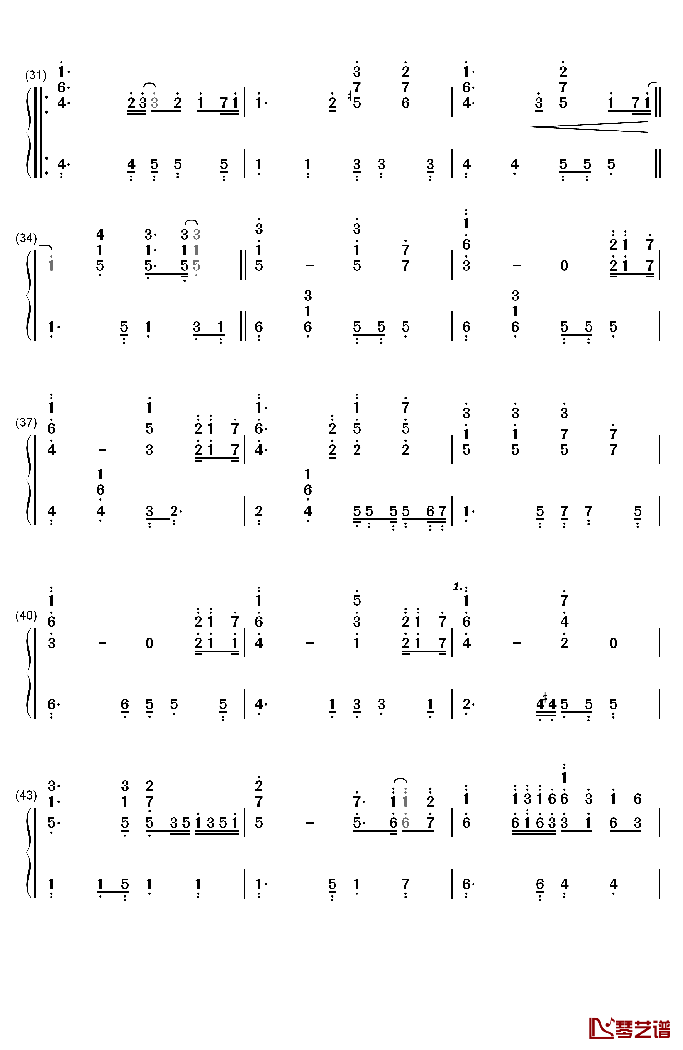 Endless Rain钢琴简谱-数字双手-X-JAPAN3