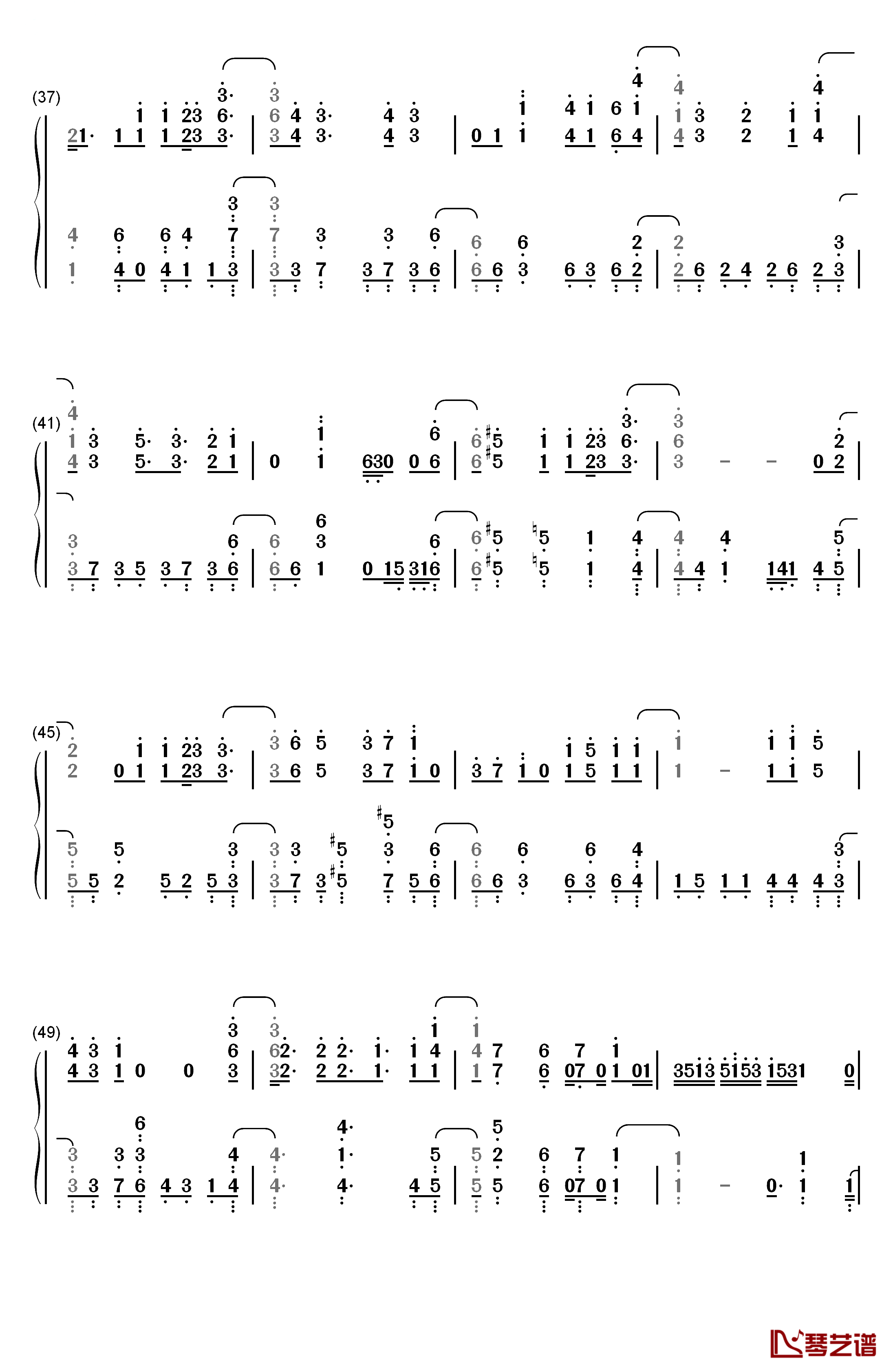 Tomorrow钢琴简谱-数字双手-Machico3