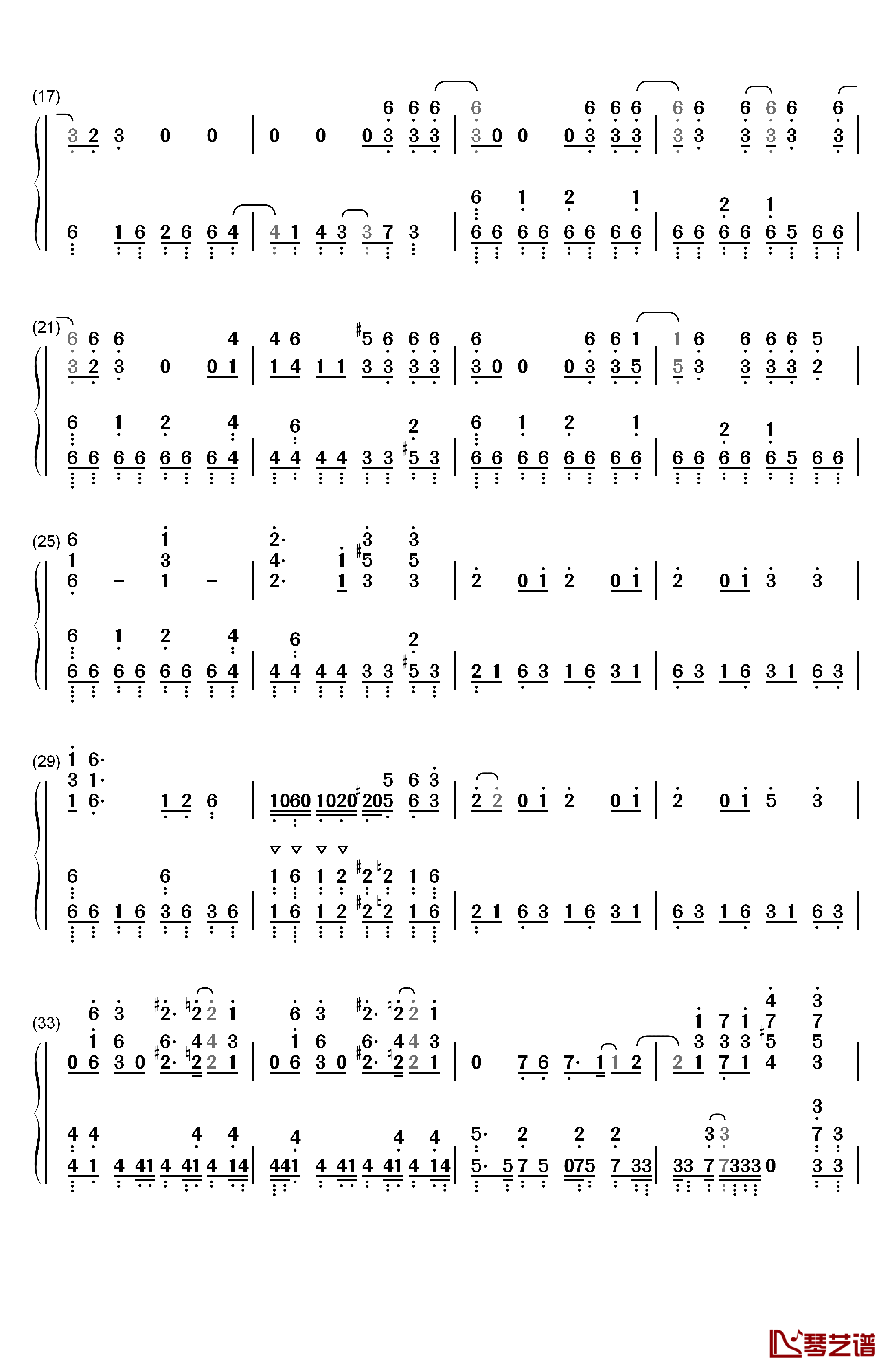 99.9钢琴简谱-数字双手-MOB CHOIR sajou no hana2