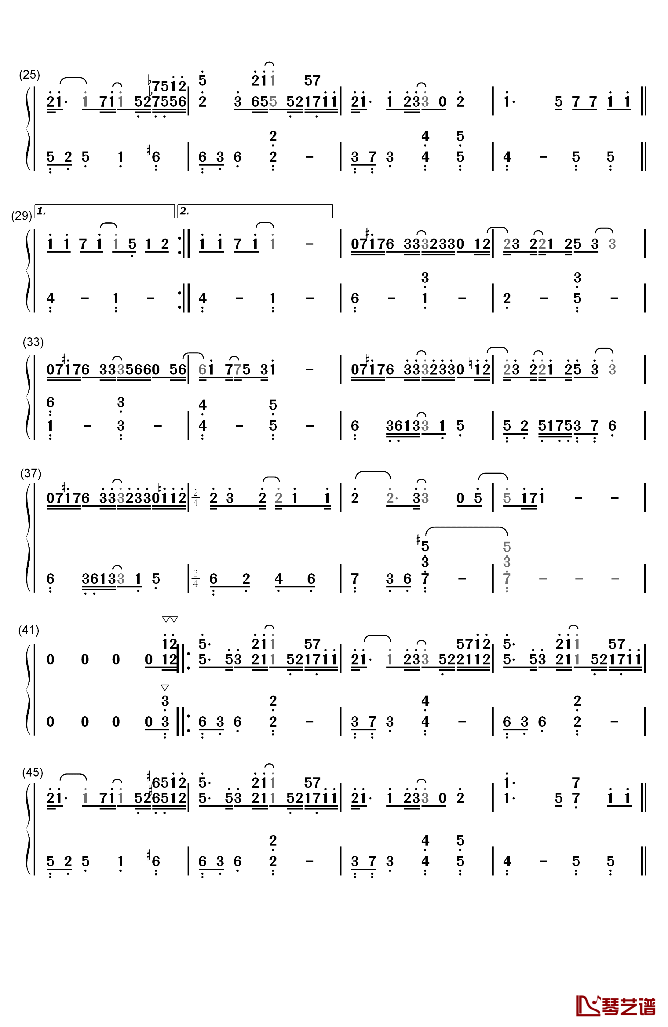 Song for Friends钢琴简谱-数字双手-麻枝准2