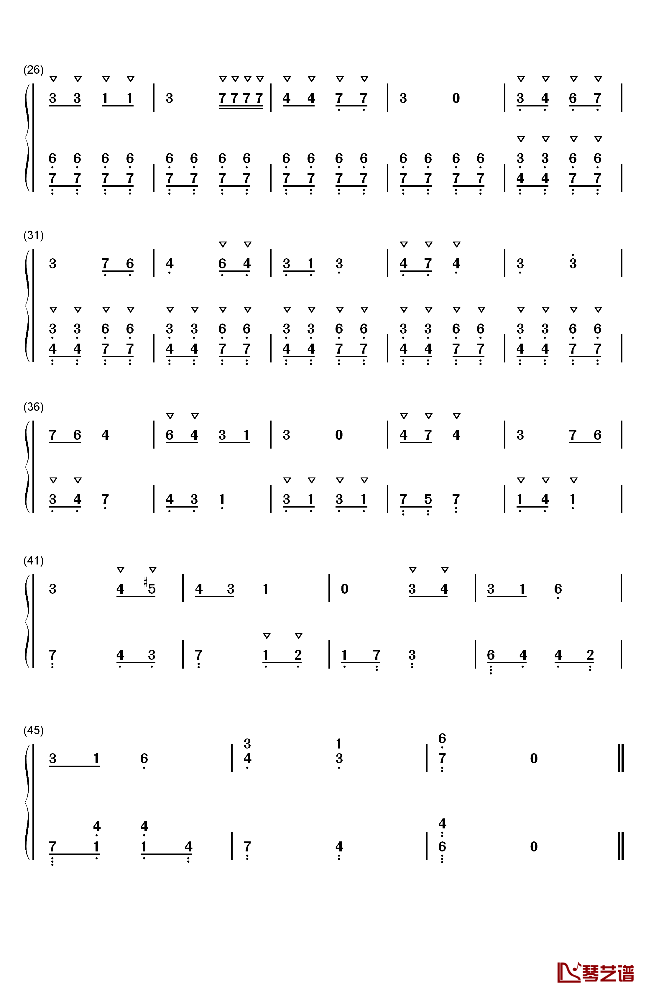 鬼子进村曲钢琴简谱-数字双手-肖斯塔科维奇2