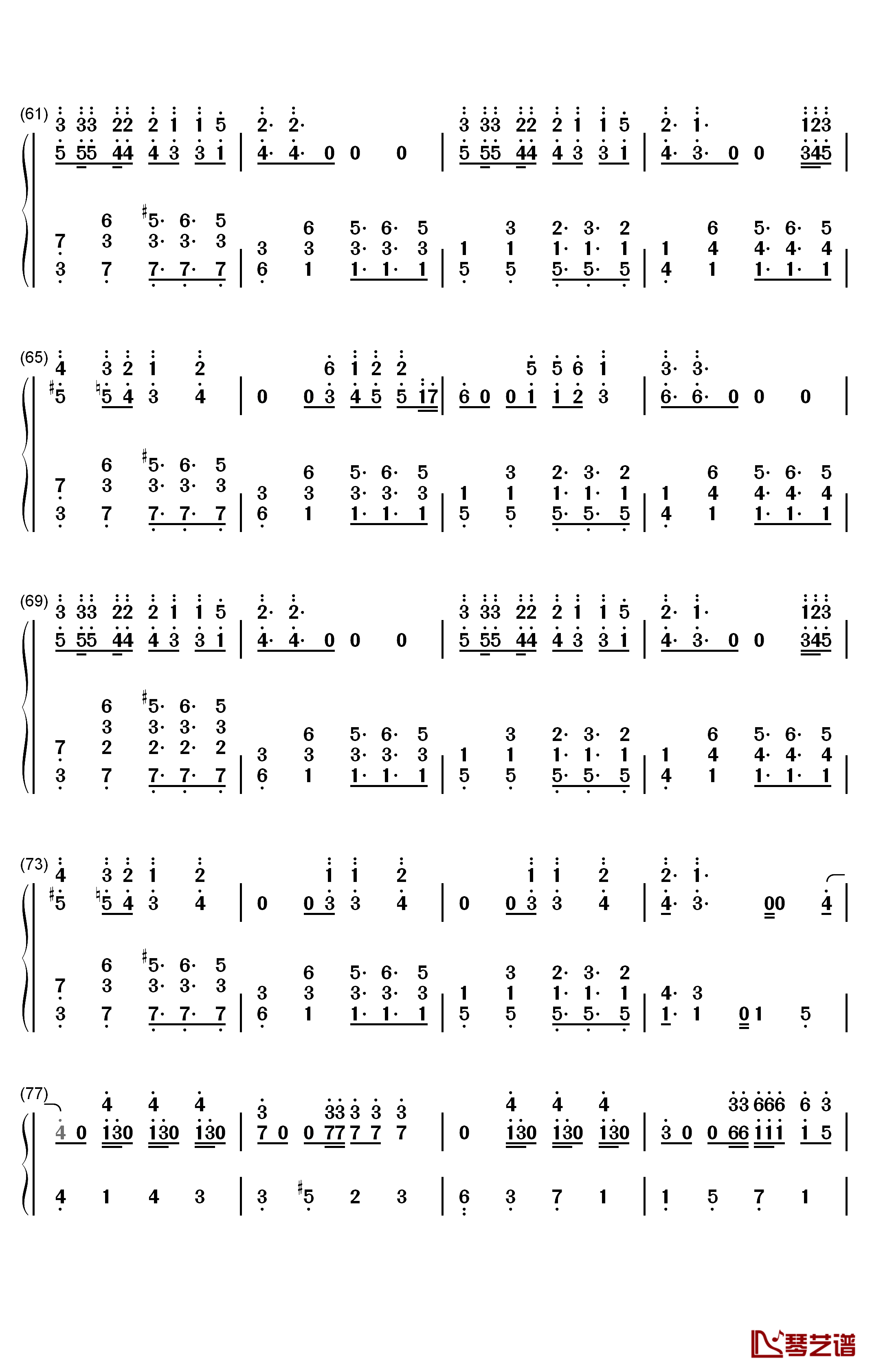 Feel Special钢琴简谱-数字双手-TWICE4