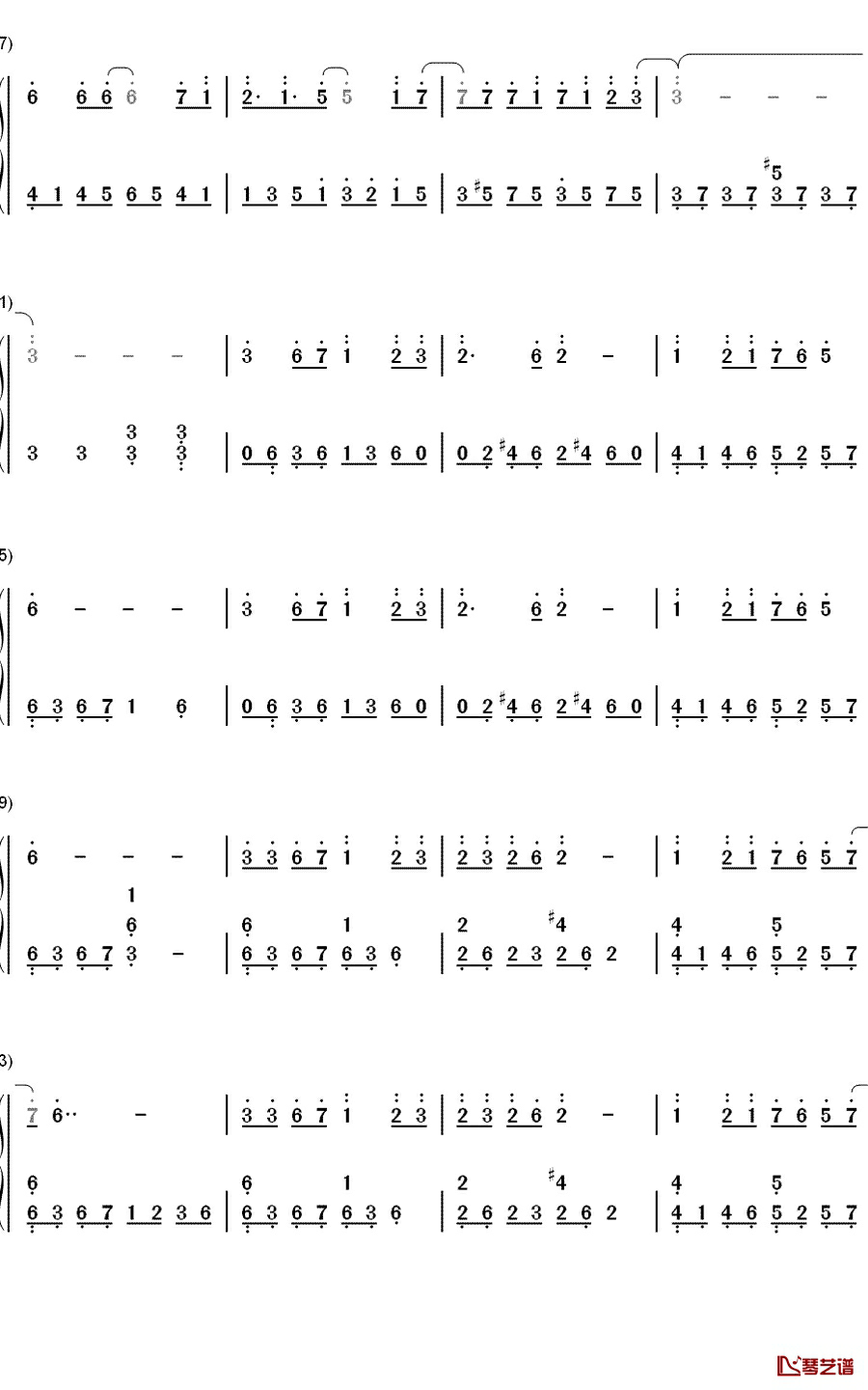 DAY BY DAY钢琴简谱-数字双手-T-ara5