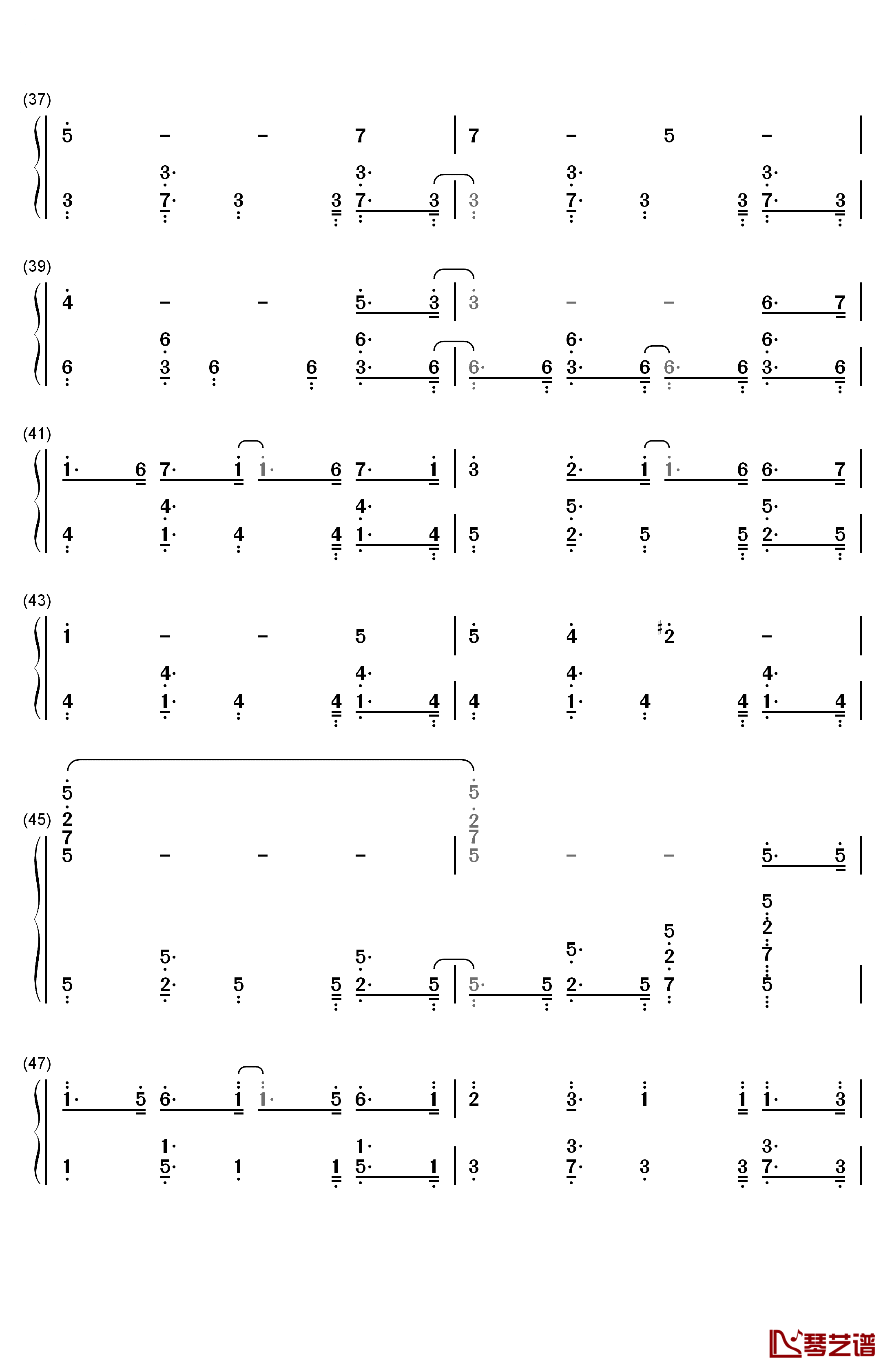 Moon Night Party钢琴简谱-数字双手-初音ミク4