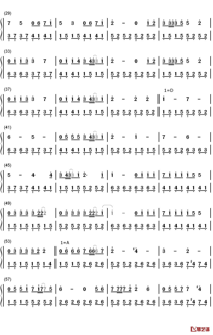 Beautiful in White钢琴简谱-数字双手-Westlife2