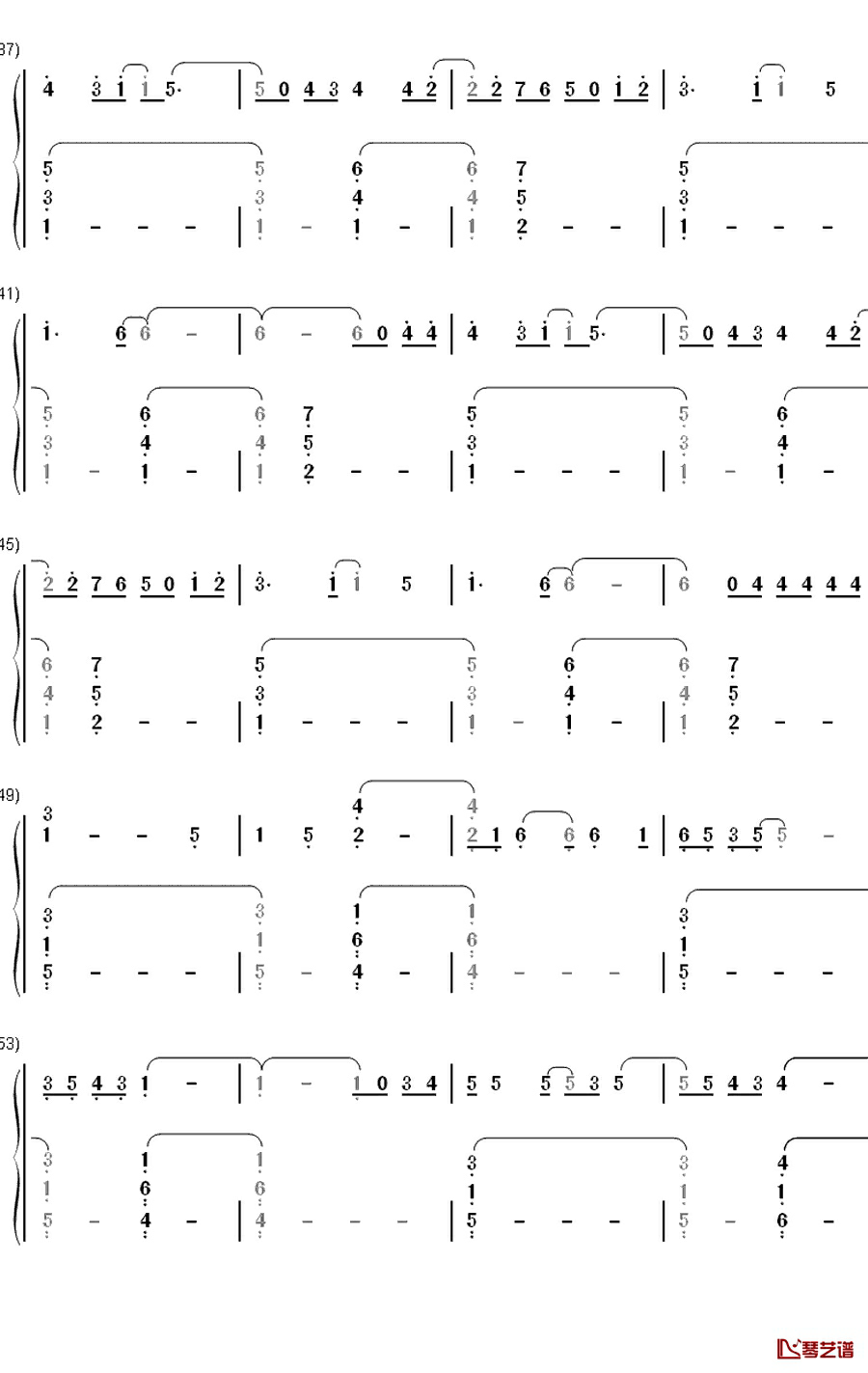 Carry On钢琴简谱-数字双手-Fun.3