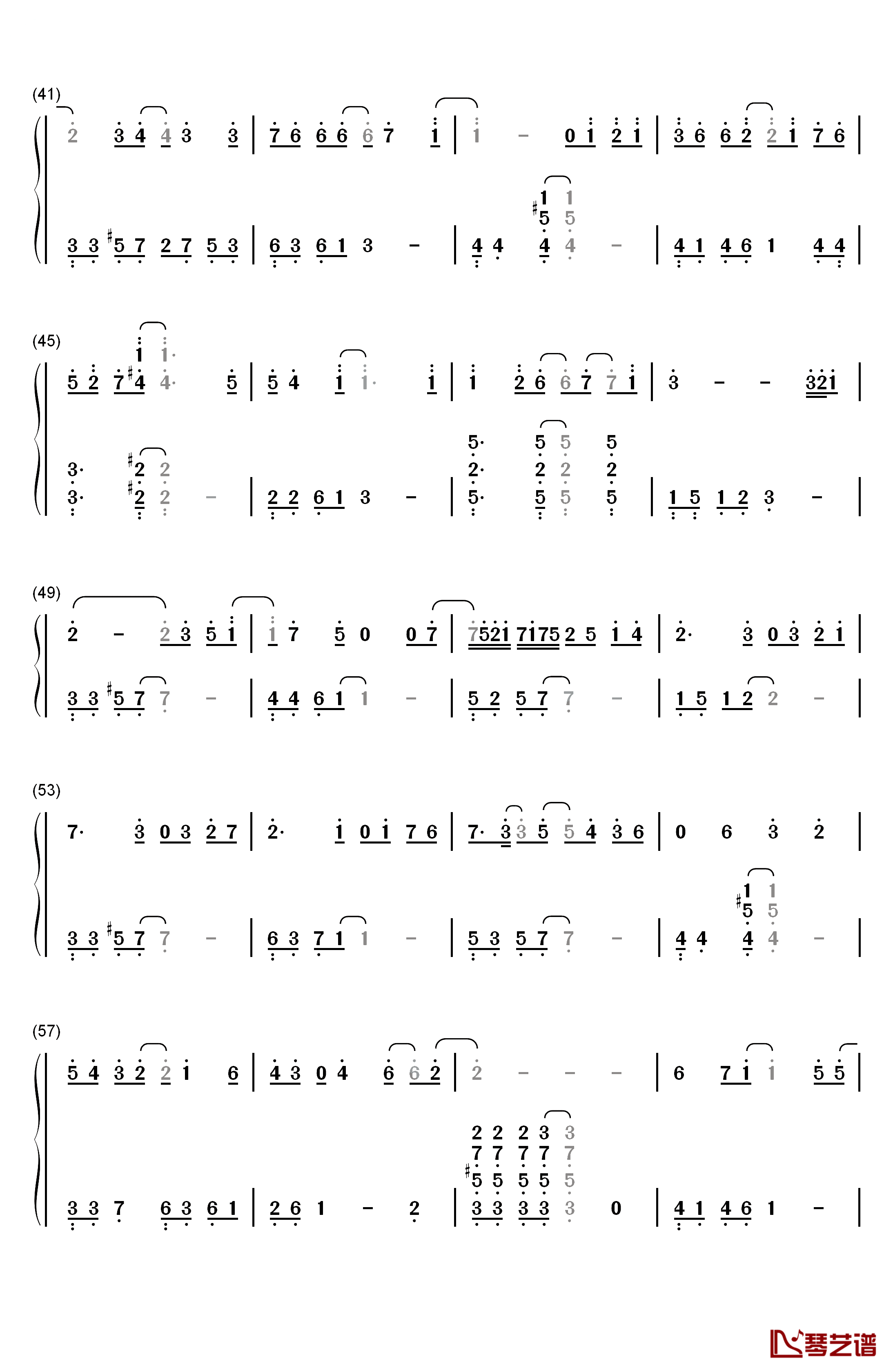 我们的爱没有错钢琴简谱-数字双手-胡夏3