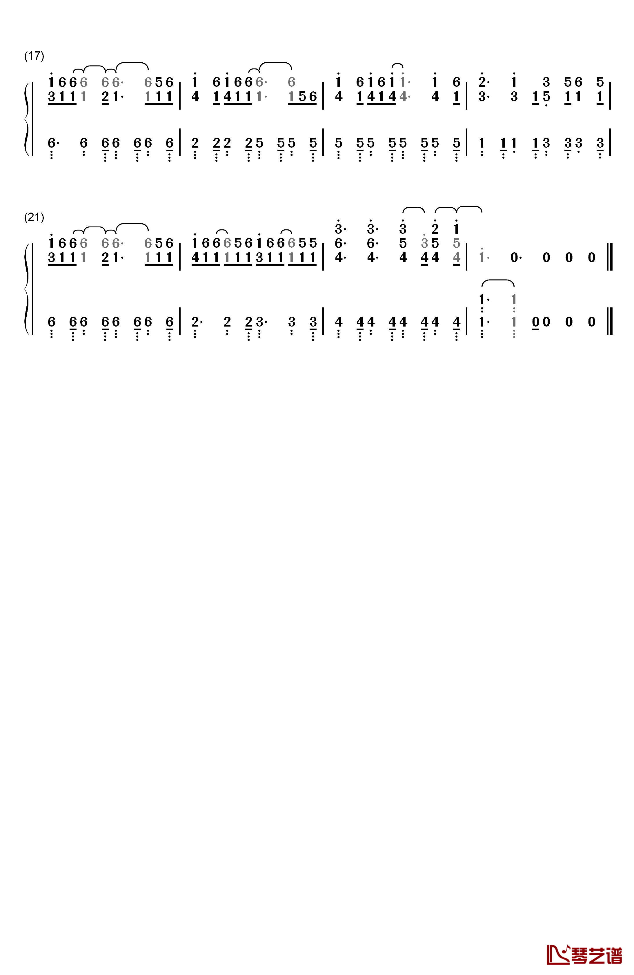 History钢琴简谱-数字双手-One Direction2