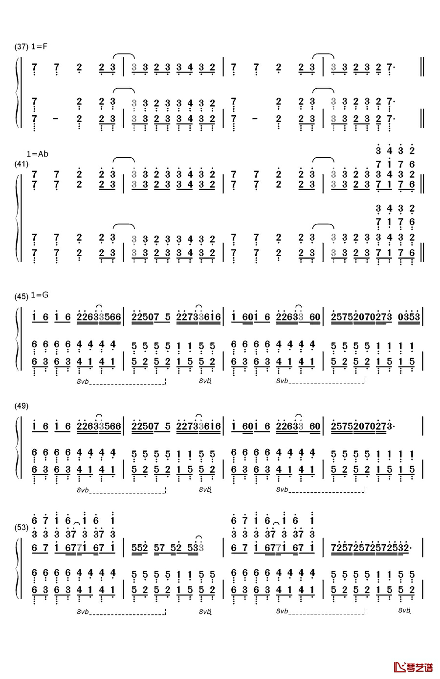Red Zone钢琴简谱-数字双手-Tatsh & Naoki3