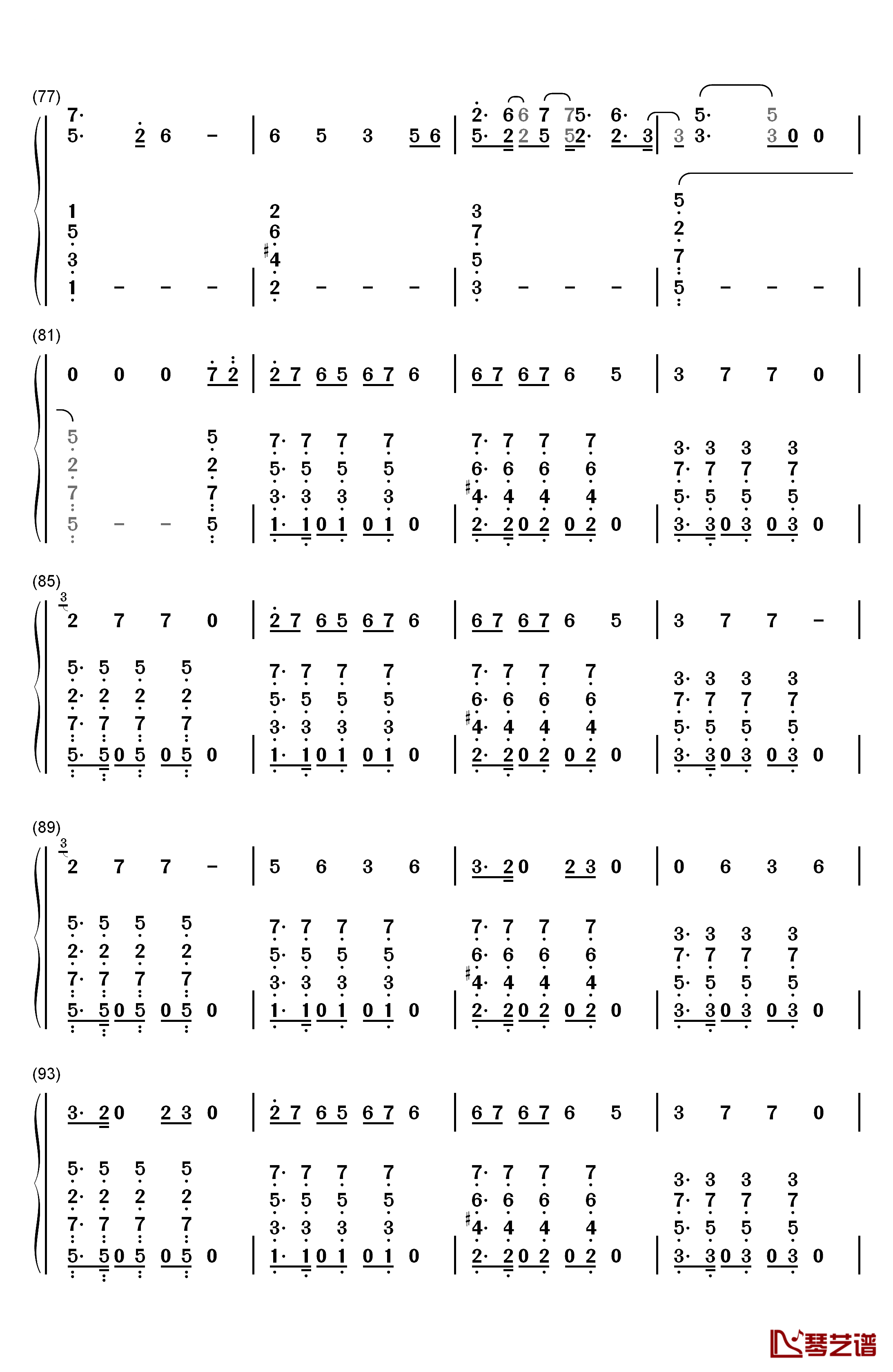 Toothbrush钢琴简谱-数字双手-DNCE5