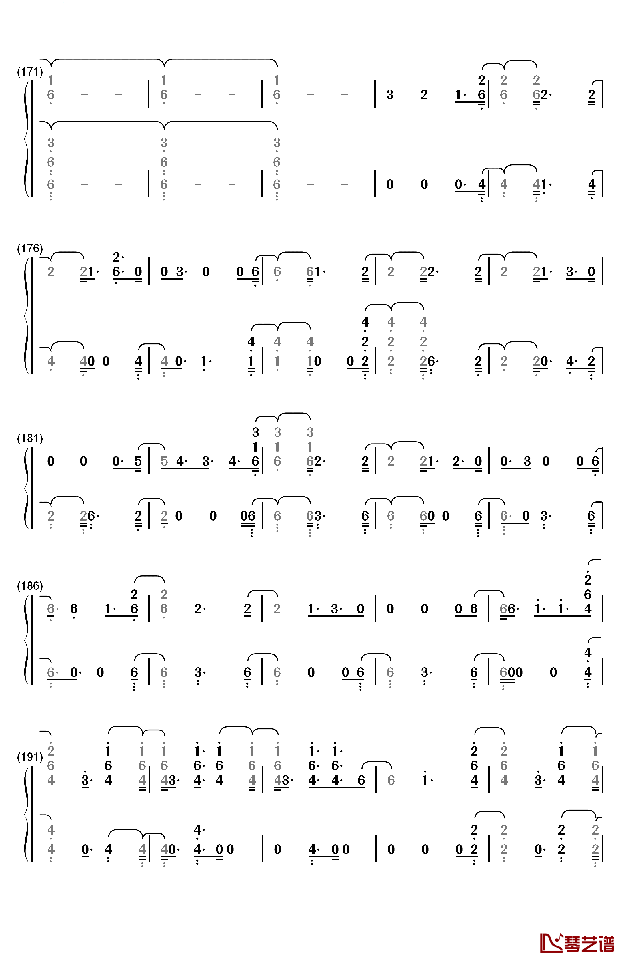 Witness钢琴简谱-数字双手-Katy Perry8