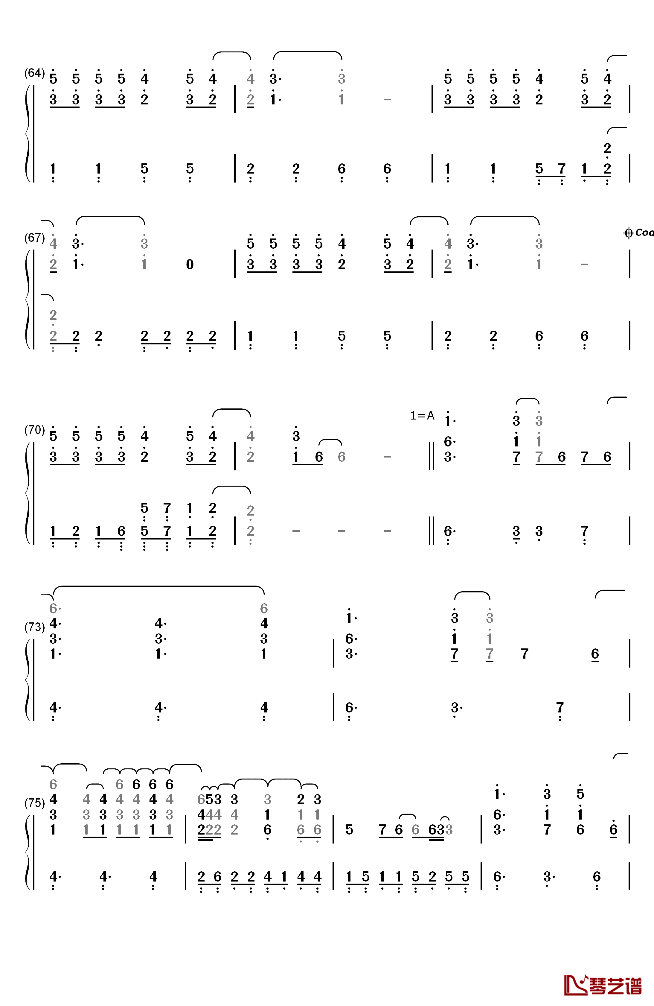 Californication钢琴简谱-数字双手-Red Hot Chili Peppers5