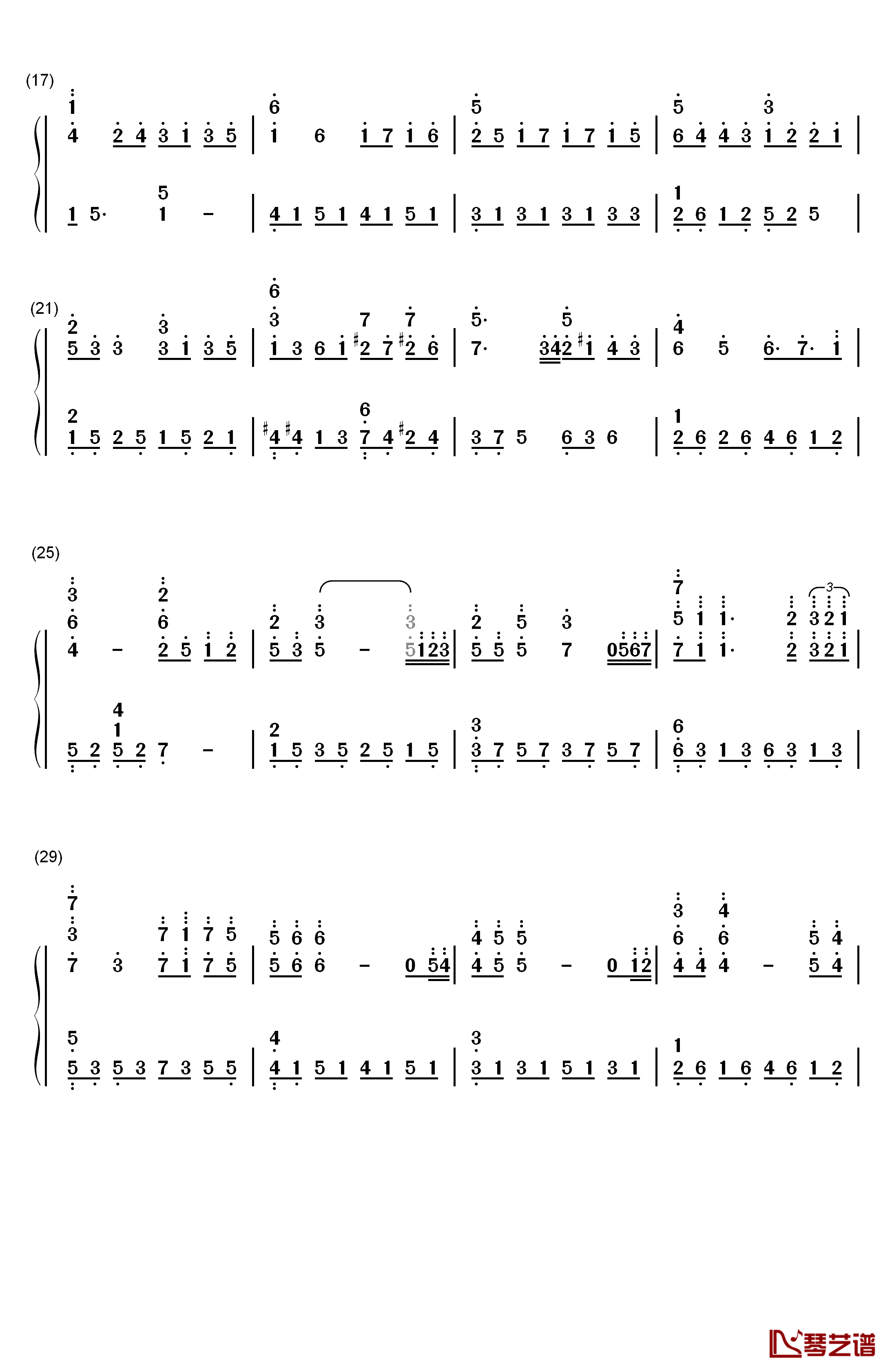 Kiss the Rain原版钢琴简谱-数字双手-李闰珉2