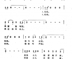 耳边的话简谱-蔡妙甜演唱-付林/吴铭词曲