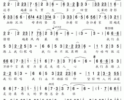 永远在路上简谱-叶翠演唱-王晓玲、李劲/王路明、印青词曲