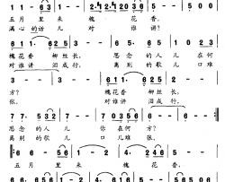 五月槐花香简谱-电影《五月槐花香》片尾主题歌宋祖英-