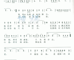 不能没有你简谱-朱晓红演唱