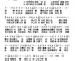 红唇记得这个梦简谱-安静演唱-李倩仪/陈伟词曲