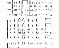 地雷战故事片《地雷战》主题歌简谱
