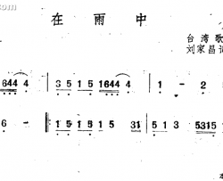 在雨中简谱-蔡妙甜演唱-刘家昌/刘家昌词曲