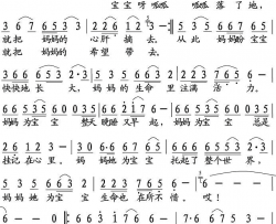 妈妈的宝宝情简谱