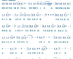 七彩云南王国欢词曲简谱