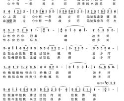故乡河简谱(歌词)-钟丽燕演唱-谱友心之歌上传