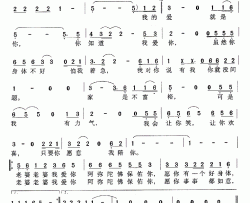 老婆老婆我爱你央视07年春晚歌曲简谱-火风演唱-火风/火风词曲