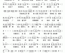 你的套马杆简谱-萨仁琪琪格演唱-李会泉/小鱼儿词曲