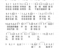 水兵哥哥简谱-怡香演唱-动态歌谱视频曲谱
