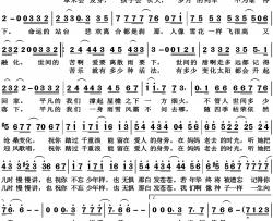 人世间简谱-雷佳演唱-博夫曲谱