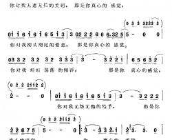 真心的感觉简谱-逯海田词/郭洪钧曲