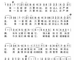 难忘国际歌简谱-王亚平演唱