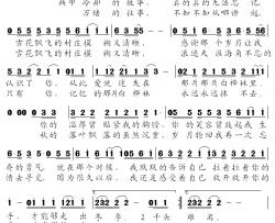 拉着你的手简谱-电视剧《年轮》主题曲