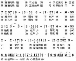 黑溜溜的眼睛简谱-郑少秋演唱