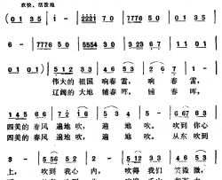 四美的春风遍地吹简谱-郑南词/刘长安曲