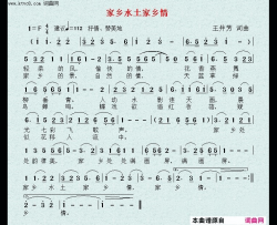 家乡水土家乡情简谱-王井芳演唱-王井芳/王井芳词曲