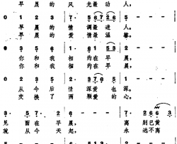 约会在早晨台湾电影《约会在早晨》主题歌简谱