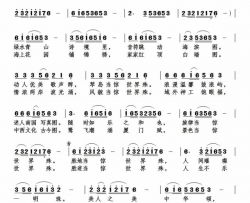 鼓浪屿颂歌简谱