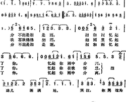 邓丽君演唱金曲：泪的小雨简谱-邓丽君演唱-庄奴/彩木雅夫词曲