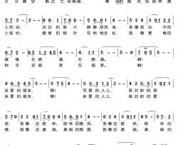 胶林小夜曲简谱(歌词)-朱逢博演唱-潘明记谱
