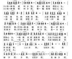 美丽乡愁简谱-王丽达演唱-杨居文制作曲谱