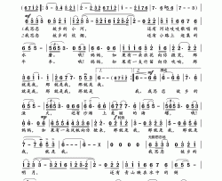 那就是我简谱-朱逢博演唱-晓光/谷建芬词曲