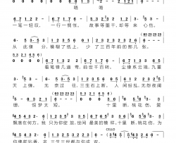 十里桃花简谱-张靓颖演唱-方文山/张靓颖词曲