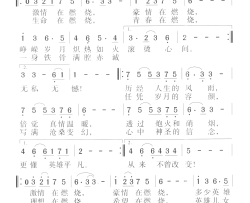 激情燃烧的岁月简谱