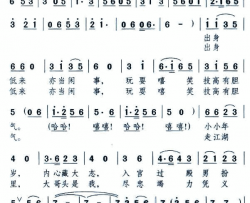鹿鼎记粤语版简谱-吕念祖演唱