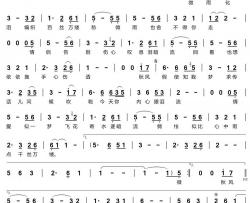 心中雨简谱(歌词)-鄭少秋演唱-谱友天恩上传