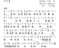 月亮河简谱-帕瓦罗蒂演唱