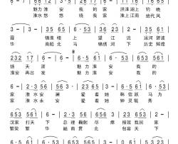 魅力淮安我的家简谱-马婵娟词/刘北休曲