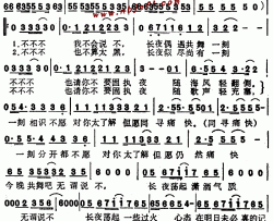 不不不粤语简谱